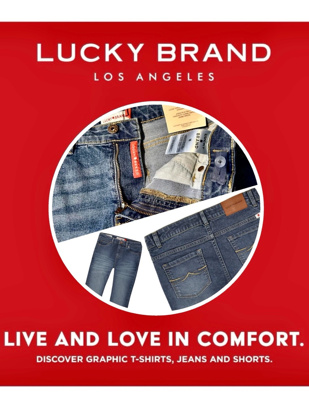 Lucky Brand | Loose Fit | Denim Jeans | Boys Size 16 | NWT